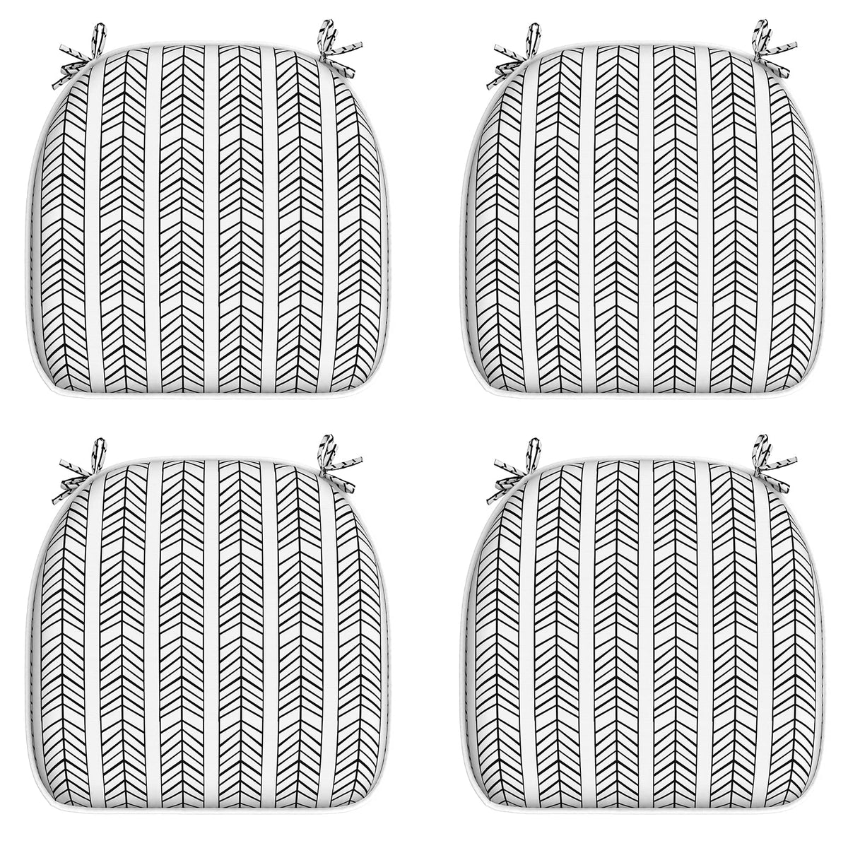 Lvtxiii Outdoor Seat Cushions Set Of 4 Patio Chair Pads With Ties, All Weather Chair Cushions For Home Office And Patio Garden F