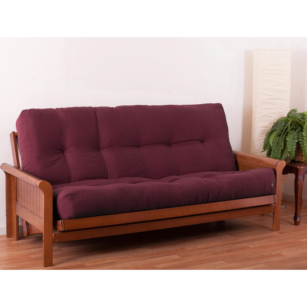 Blazing Needles Renewal 10&quot; Twill Futon Mattress, Full, Burgundy