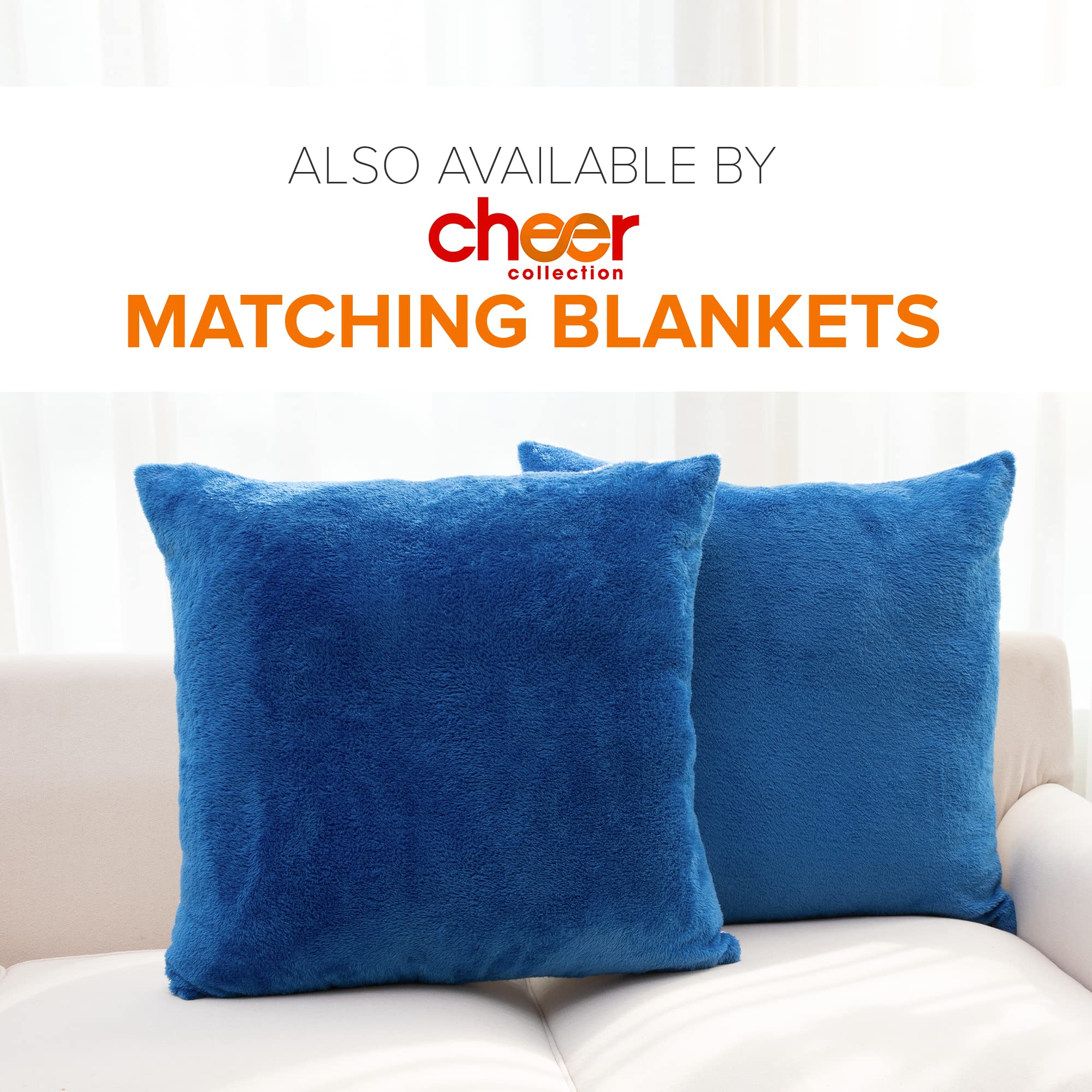 Cheer Collection Microsherpa Throw Blanket For Couch, Bedroom, Living Room, Travel - Luxury Soft Velvet, Elegant Home Decoration