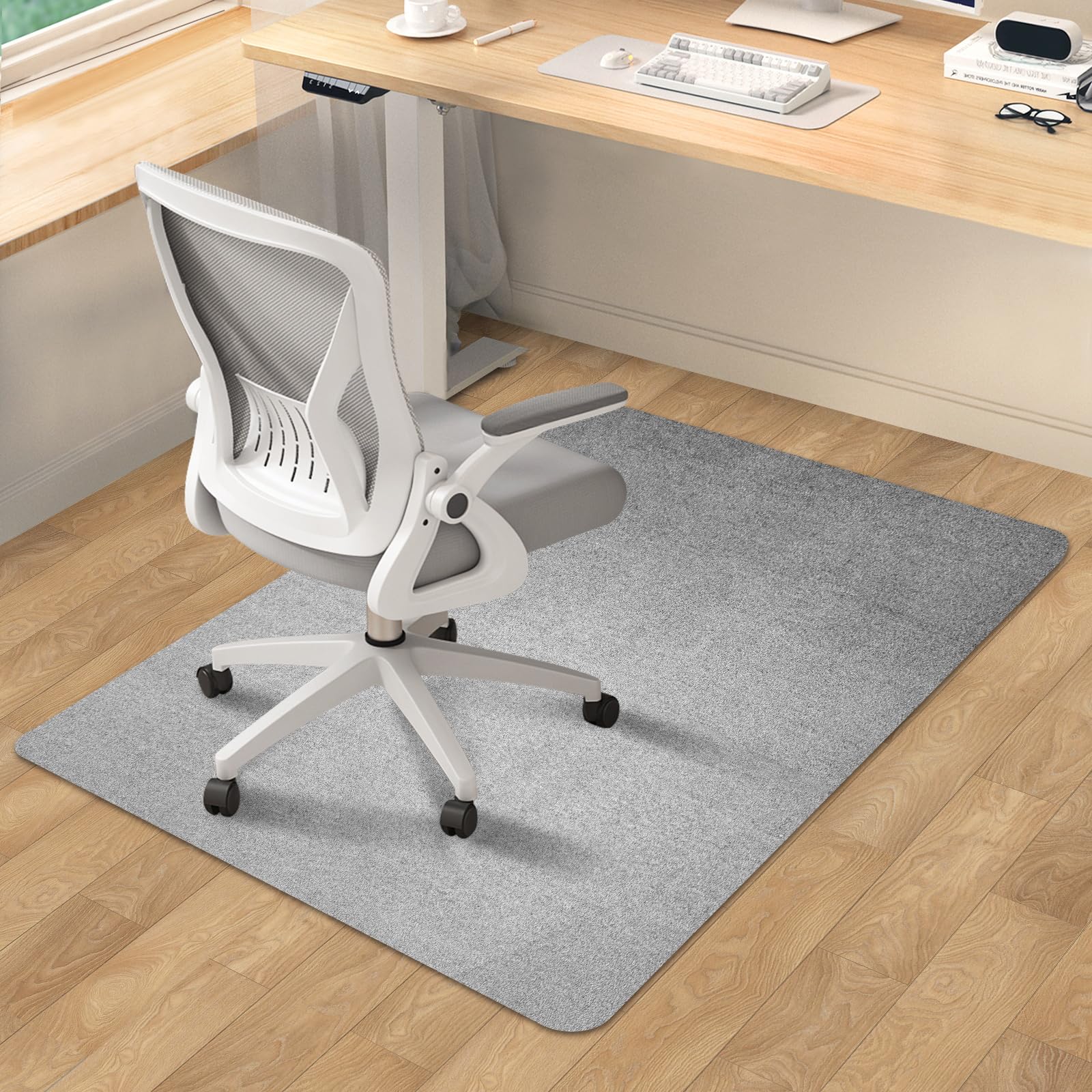 Sharewin Office Chair Mat For Hardwood/Tile Floor, 55 'X35 ' Computer Gaming Chair Mat, Under Desk Low Pile Office Rug, Easy-C