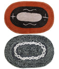 Kuber Industries Soft Cotton 2 Pieces Anti Slip Bath Mat 16x23(Multi)  CTKTC22072