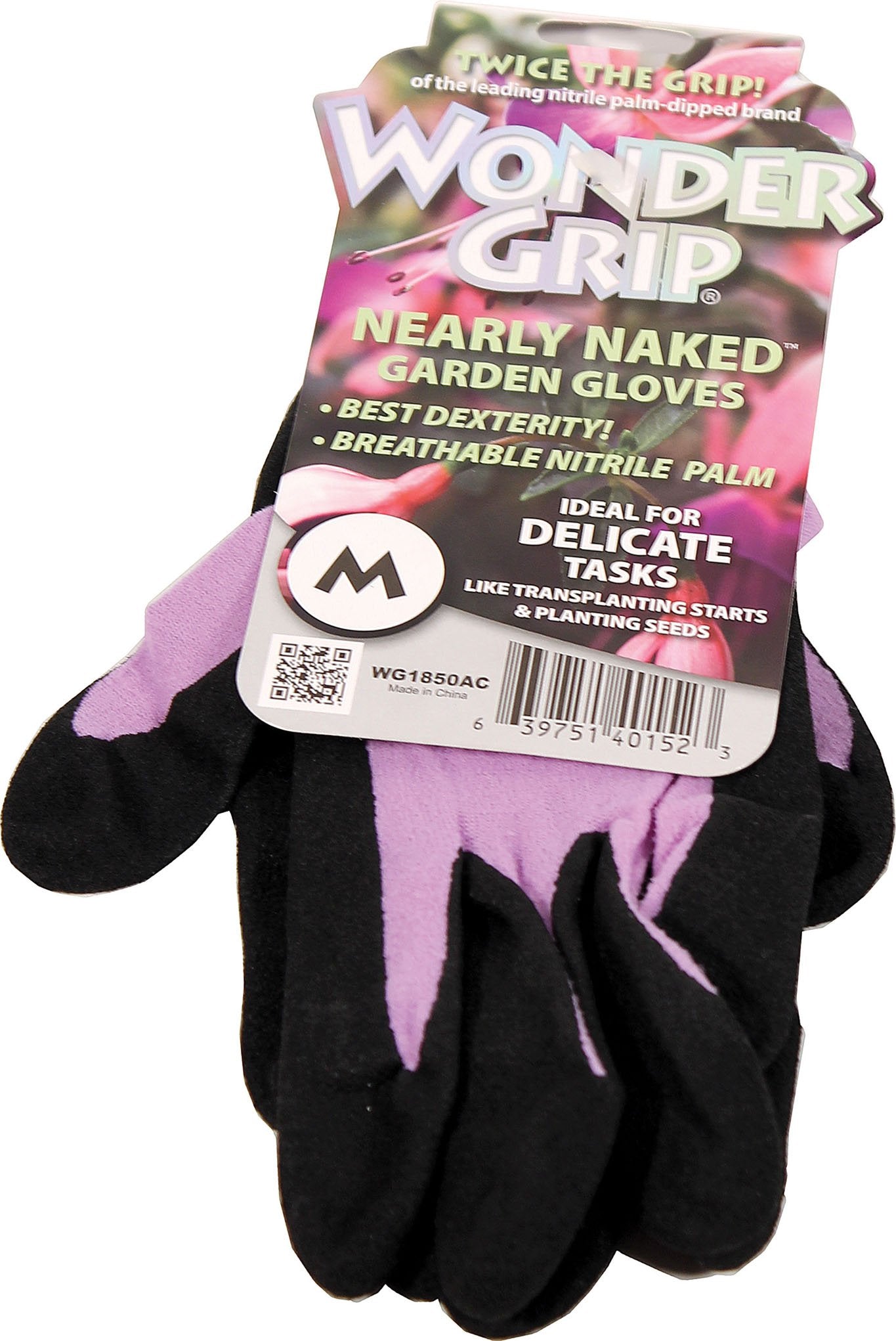 Wonder Grip Nearly Naked Gloves, Medium, Assorted Colors