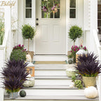 Phliofd 32 Pcs Artificial Grass Fake Grass Plants 17.3In Outdoor Plants Uv Resistant Faux Greenery Stems For Home Window Garden