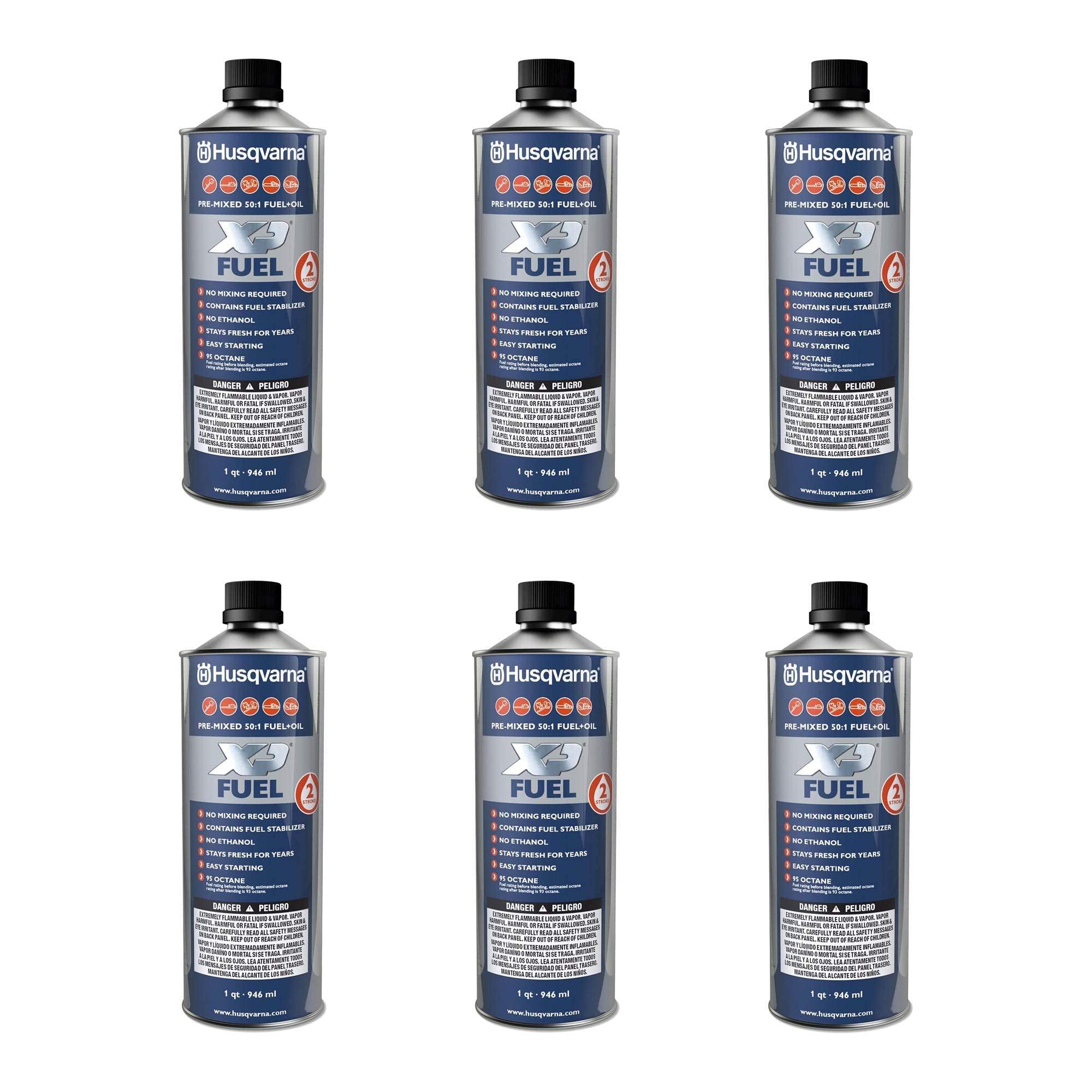 Husqvarna 584309701 Xp Pre-Mixed 2-Stroke Fuel And Engine Oil Quart (6 Pack)