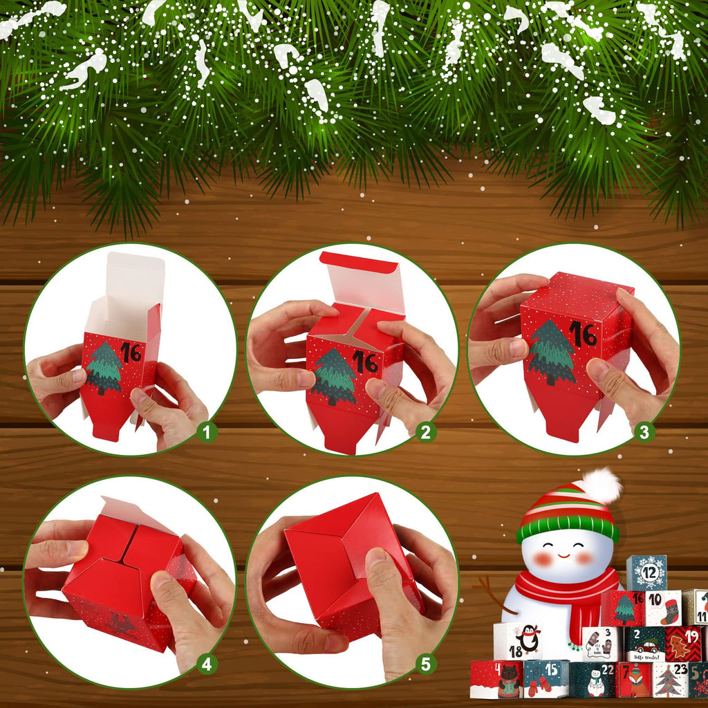 Naler Christmas Advent Calendar Boxes 2024 Countdown To Christmas Empty Gift Boxes To Fill For Christmas Party Favor Holiday Dec