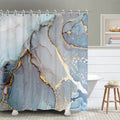 RosieLily Marble Shower Curtain, Abstract Shower Curtains, Blue Ombre Shower Curtains Set with 12 Hooks, Decor Waterproof Bathro
