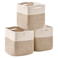 ICERZCZ 11 Inch Cube Storage Bins, Storage Cube Organizer Bins, Woven Cotton Rope Baskets for Storage, Storage Baskets for Organ