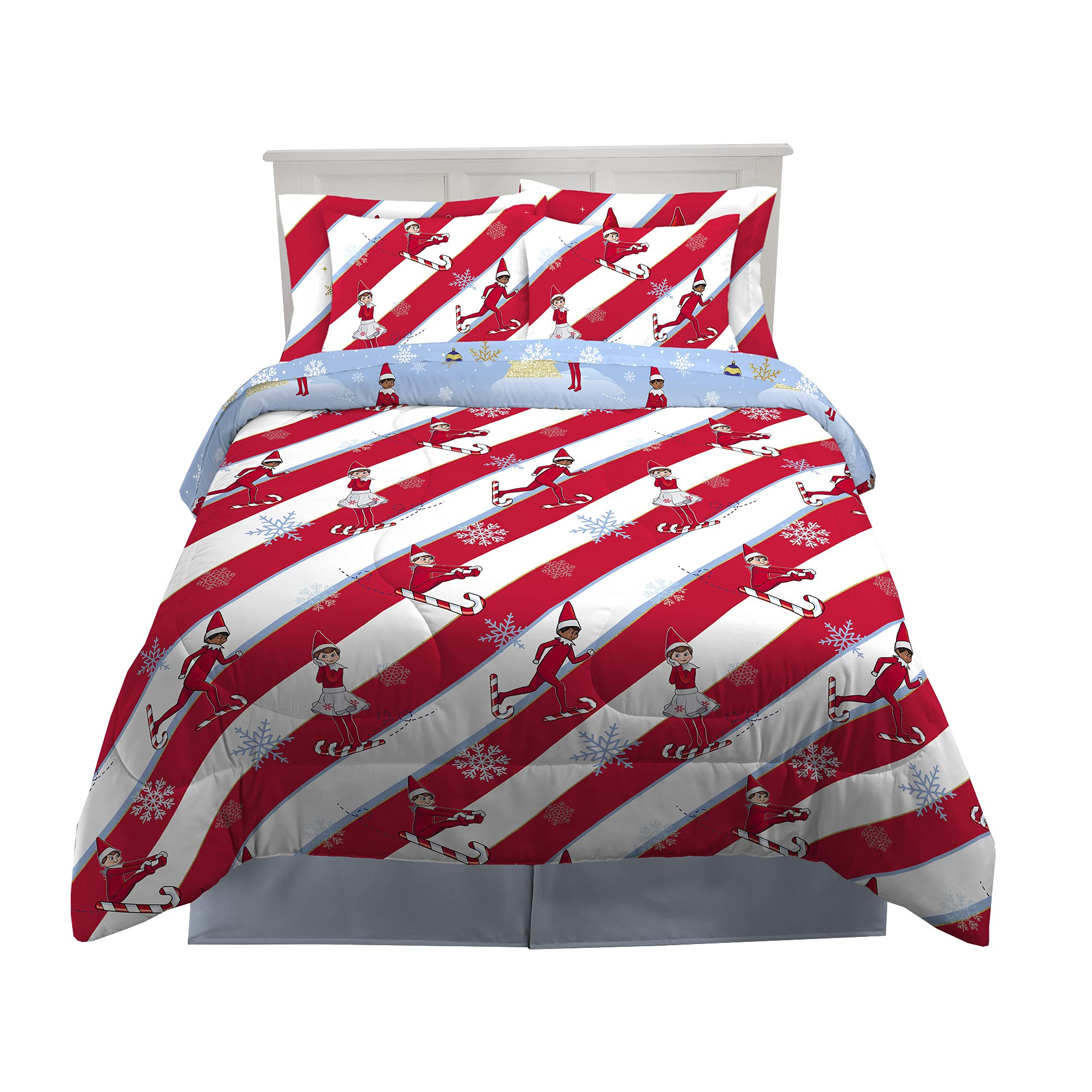 Franco Kids Bedding Soft Comforter And Sheet Set With Sham, 7 Piece Full Size, Elf On The Shelf