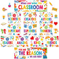 Supervitae 22 Pieces Classroom Motivational Posters Inspirational Bulletin Board Decoration Positive Growth Mindset Poster For K