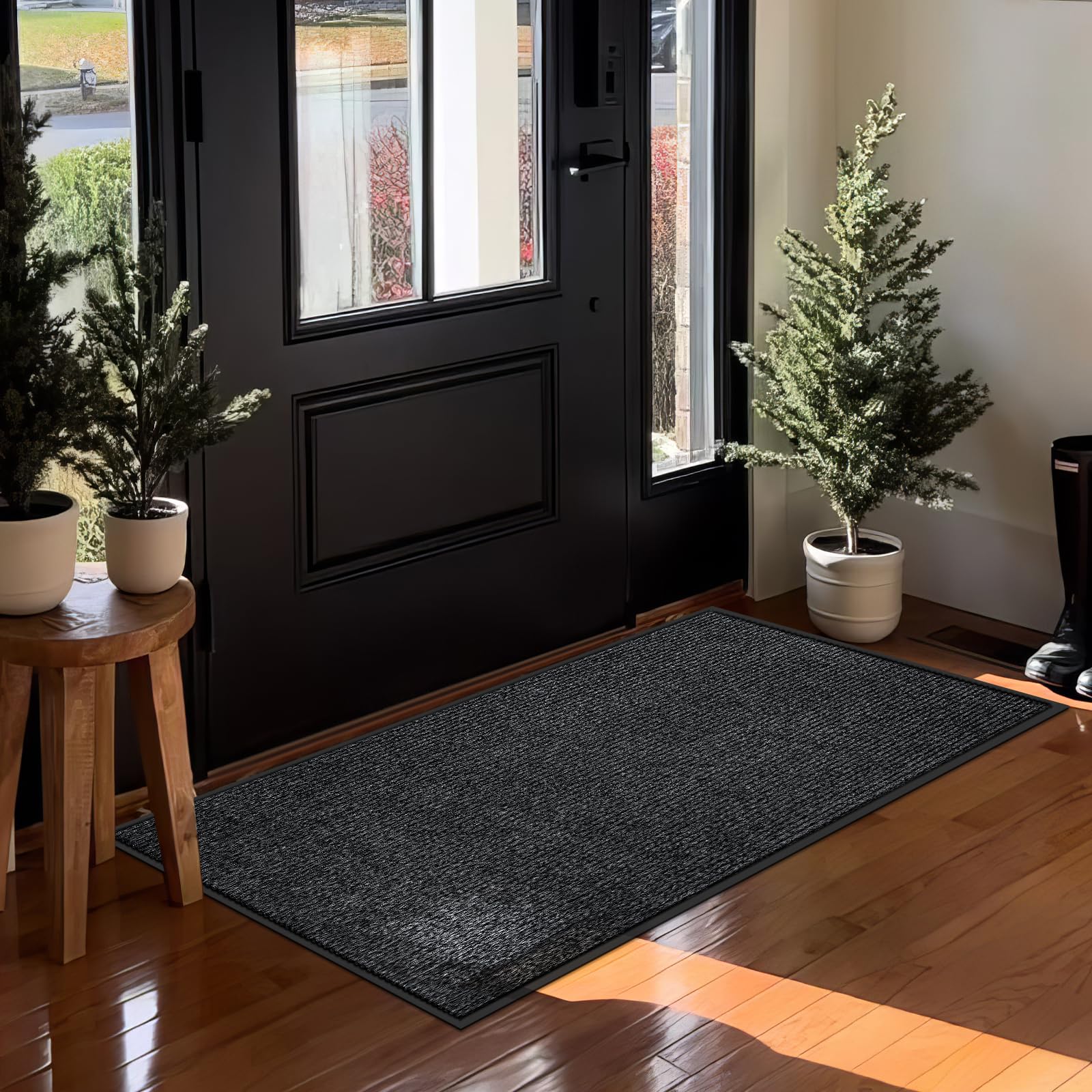 Vicwe Indoor Outdoor Door Mat, 2'X4' Heavy Duty Front Door Mat, Non-Slip Washable Doormats Entrance Mats, Dirt Resistant And Abs