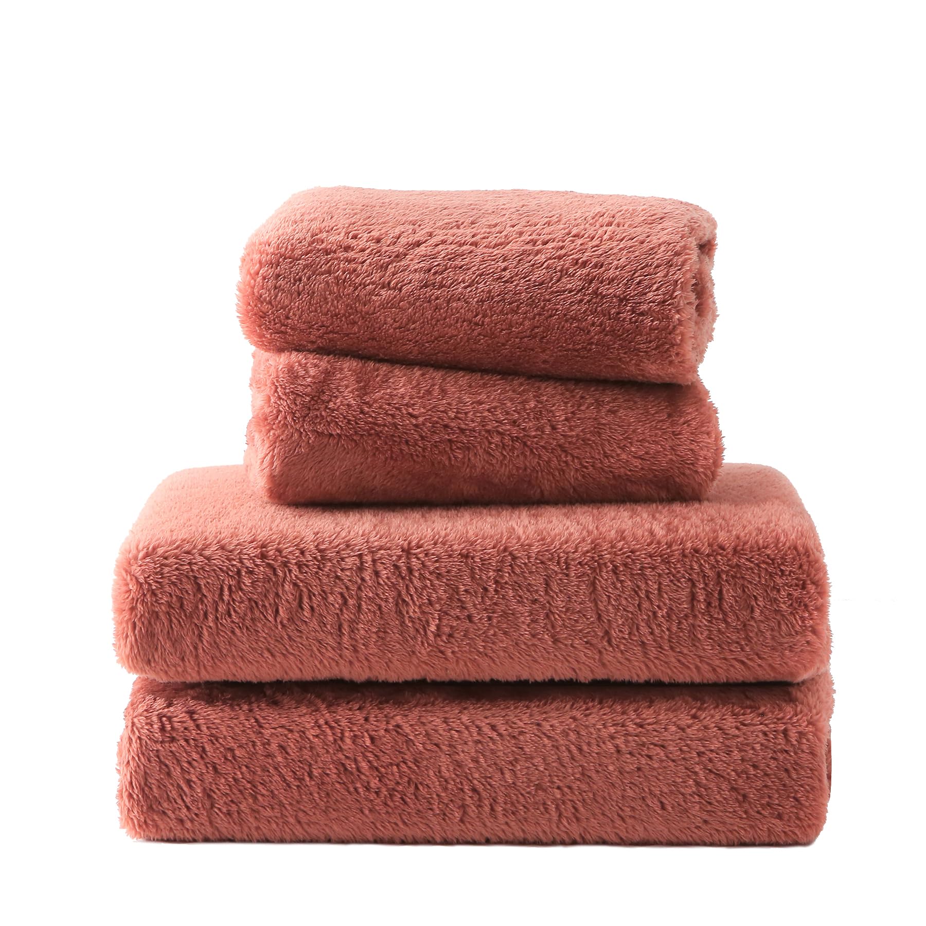 Utfdxu Fleece Fitted Sheet,3-Piece Set,Cozy And Luxury Full Fitted Bed Sheet With 15 Inch Deep Pocket-Includes One Brown Fitted