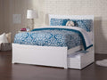 AFI, Metro Full Platform Bed with Matching Footboard and Storage Drawers, White