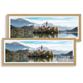 Hongkee 12x36 Picture Frame 2 Packs, Real Glass and Natural Oak Wood Frame, Display Collage Pictures Twelve 4x6 With Mat or 12 x