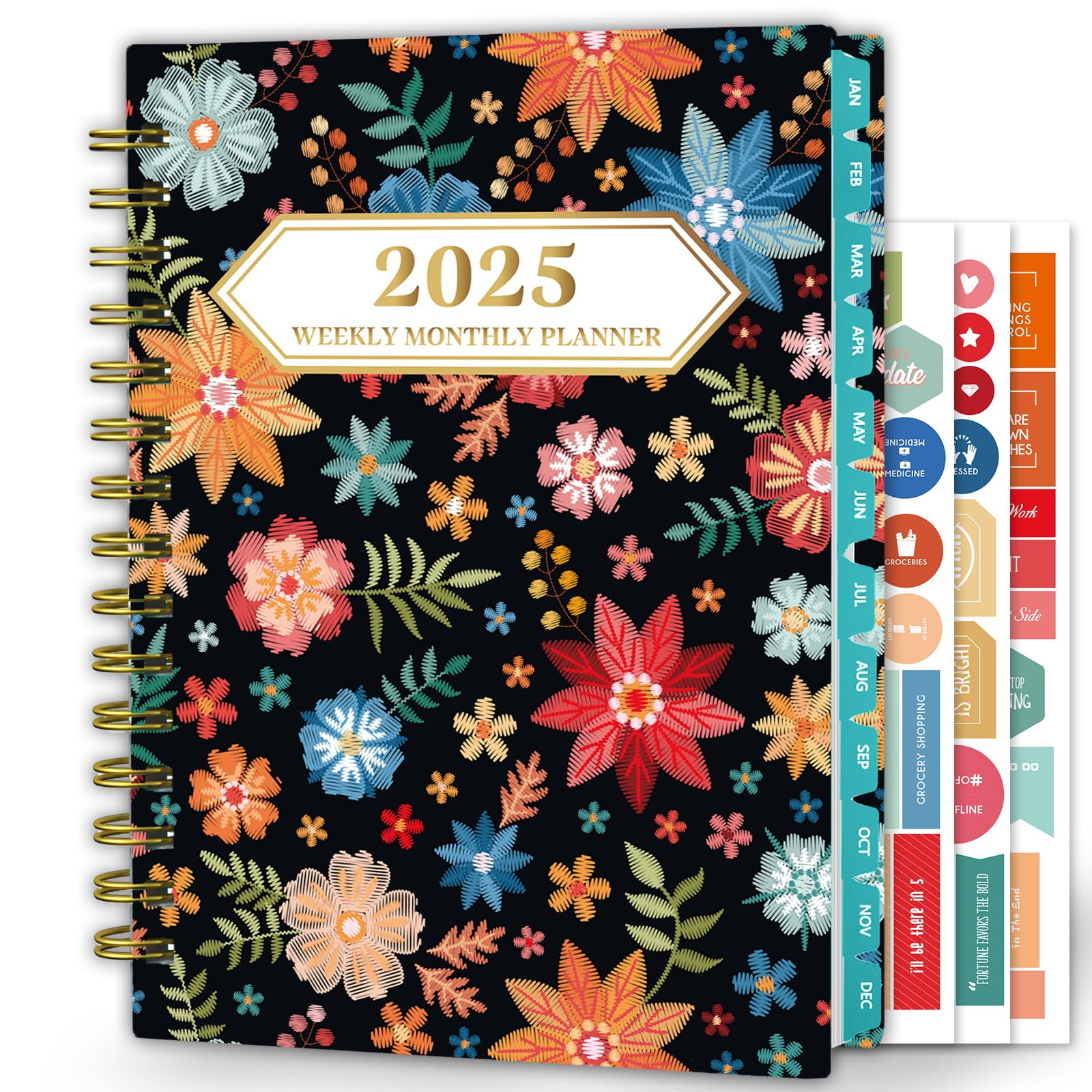 Ymumuda 2025 Planner, 12-Month Daily Weekly Monthly Planner From Jan.2025 To Dec.2025, 8.4' X 6', Spiral Planner Notebook With