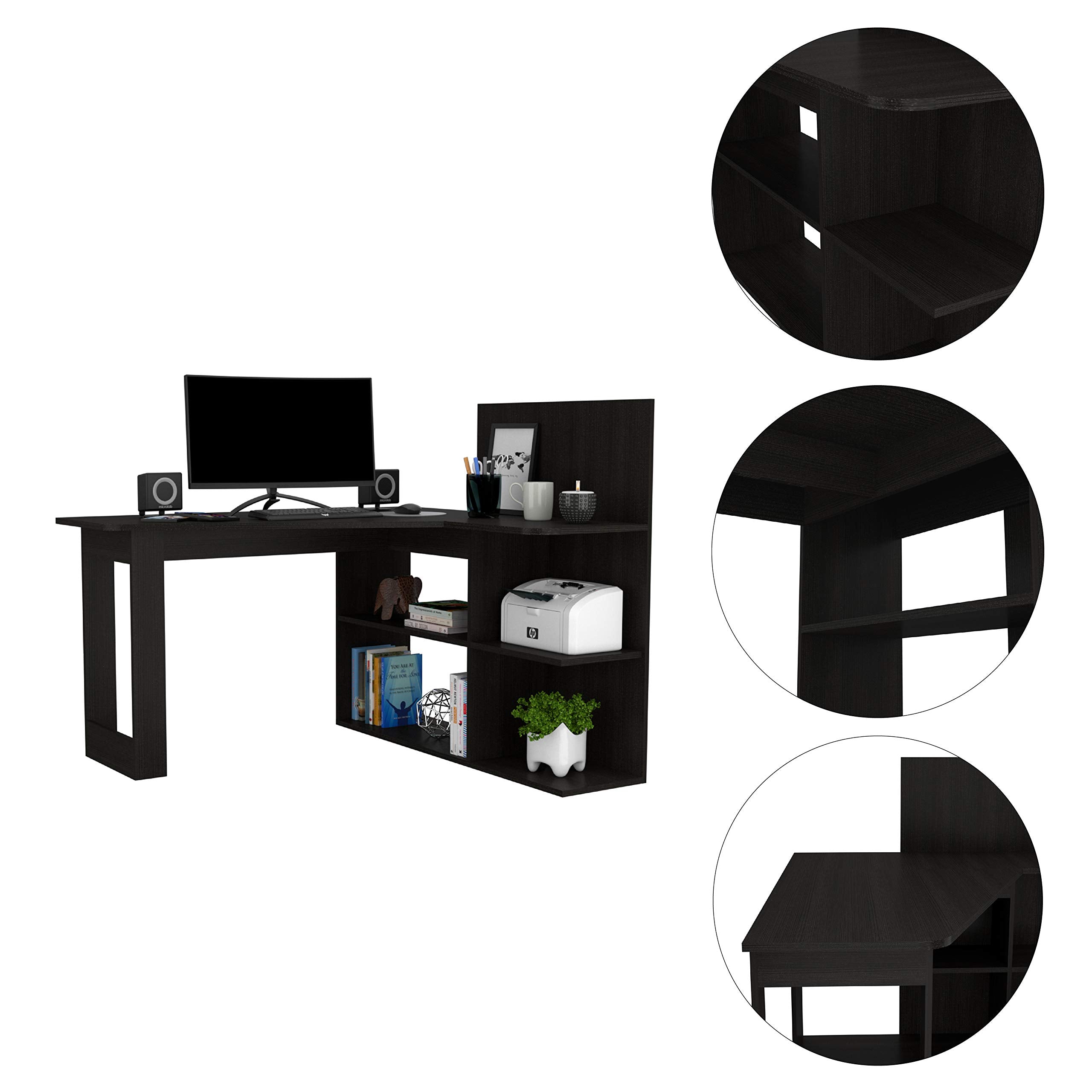 FM FURNITURE Fresno L-Shaped Computer Desk