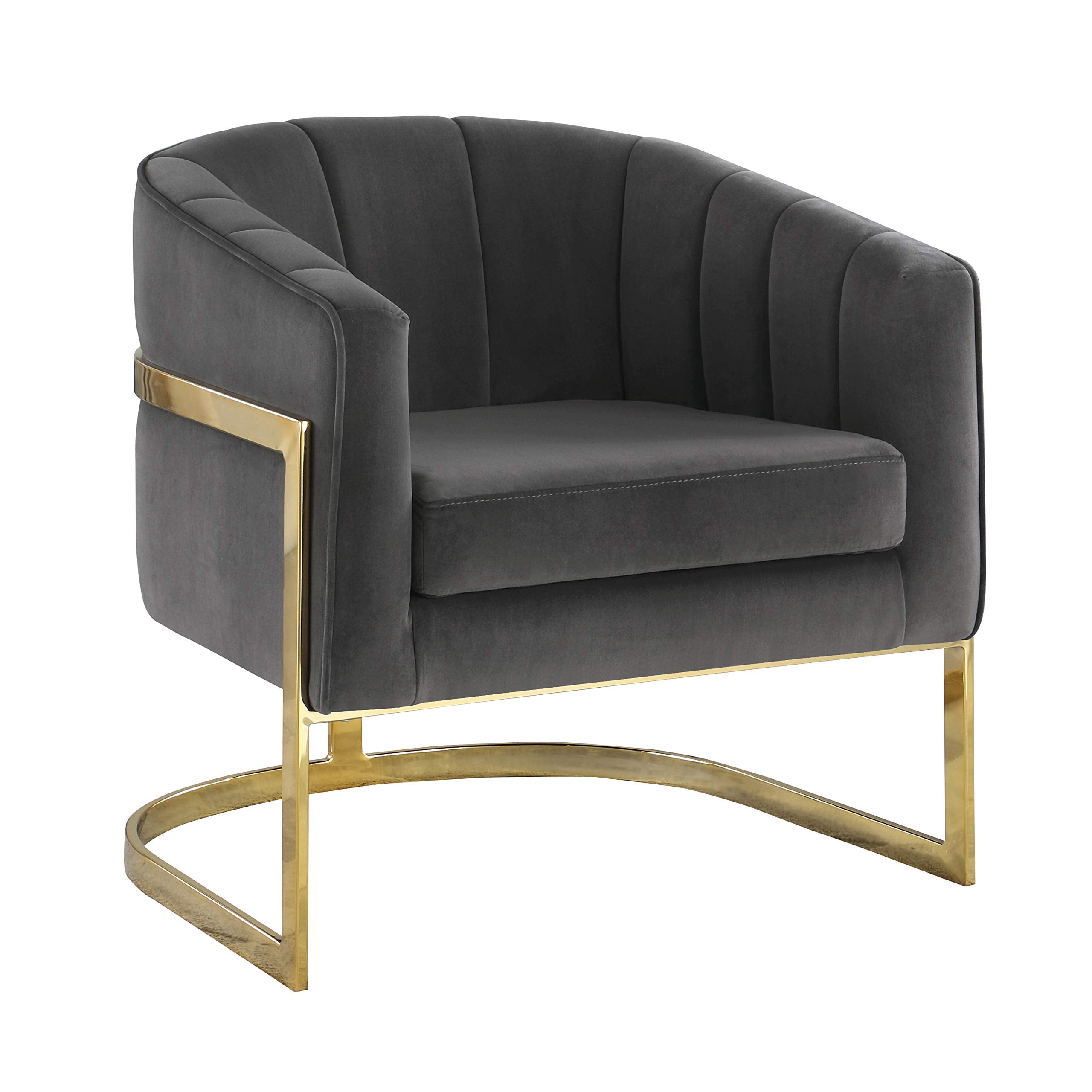 Coaster Furniture Accent Chair Dark Grey and Gold 903039