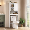 VASAGLE Over the Toilet Storage Cabinet, Bathroom Storage Cabinet with Doors, Adjustable Shelves, Space-Saving, Modern, 7.9 x 24