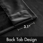 Miulee Black Velvet Curtains 2 Panels Luxury Blackout Curtains For Bedroom Living Room Thermal Insulated Super Soft Window Drapes Rod Pocket & Back Tab, W52 X L72 Inches