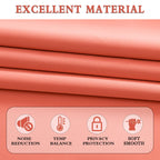 Donren Room Darkening Half Curtains For Small Windows - Cabinet Curtain Tiers For Kitchen With Rod Pocket (Coral,30 X 30 Inch Length,2 Panels)