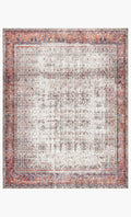 Loloi LAYLA Collection, LAY-12,Ivory / Brick, 2-3 x 3-9, .13 Thick, Accent Rug, Soft, Durable, Vintage Inspired, Distressed, L