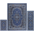 Home Dynamix Ariana Ksara Area Rug 3 Piece Set (411 x611,18 x411,18 x28), Border Country Blue
