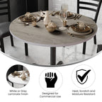 Flash Furniture Glenbrook 42' Round Table Top With White Or Gray Reversible Laminate Top (Pack Of 1)