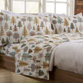 4-Piece Queen Microfiber Sheet Set | Lodge-Printed, Ultra-Soft Sheets | Wrinkle & Fade-Resistant Patterns Drawn From Nature | Al