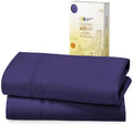 Standard Queen Size Pillowcase Set - 400 Thread Count, 100% Cotton Sateen, Set Of 2 Pillow Covers, Breathable, Cooling, Extra Soft Pillowcases For Kids, Teens, Women & Men - Dark Purple