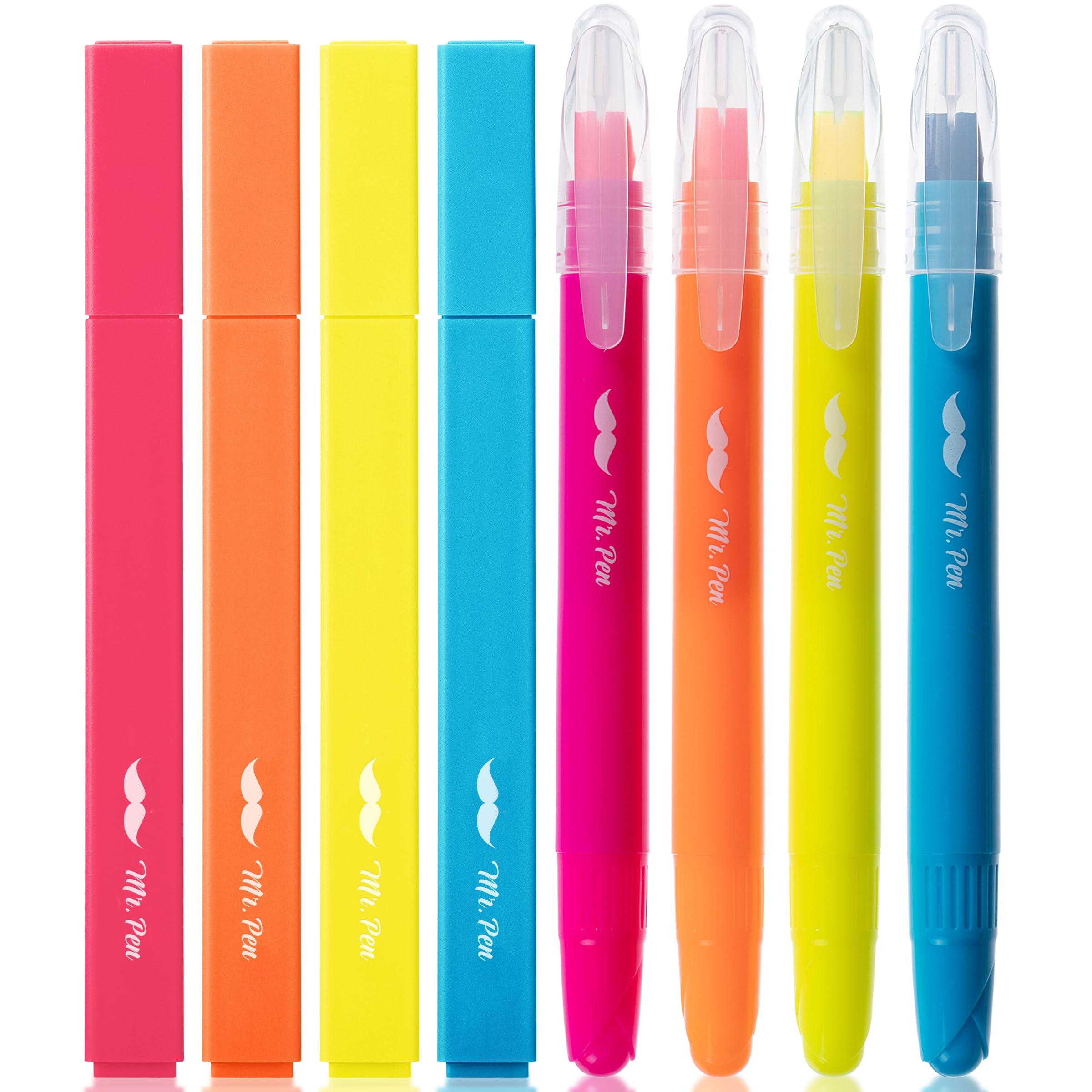 Mr. Pen Aesthetic And Gel Highlighters, 8 Pack, Assorted Color Bible Highlighters, No Bleed
