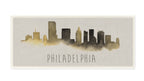 Stupell Industries Philadelphia Skyline Silhouette Wall Plaque Art, 7 x 0.5 x 17, Multi-Color