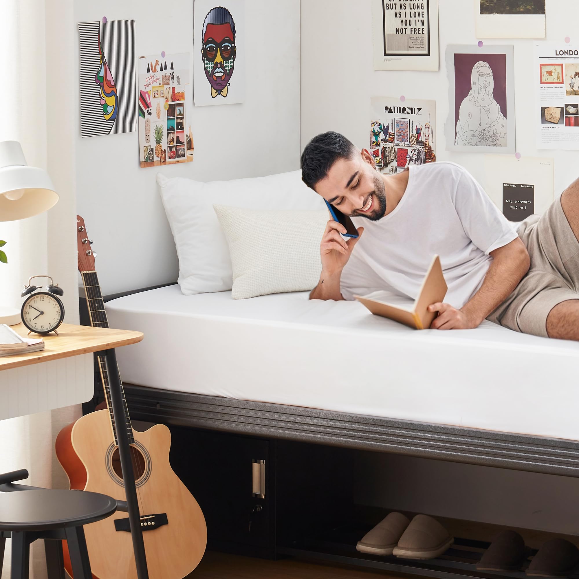 Grt Twin Xl Waterproof Mattress Protector, 80'' X 39'', White, 1 Pack - Machine Washable, Vinyl-Free, Oeko-Tex Certified