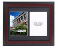 CreativePF 2 Opening Mahogany Picture Frame with Glass to hold 5 by 7 inch Photographs including 10x12-inch Black Mat Collage