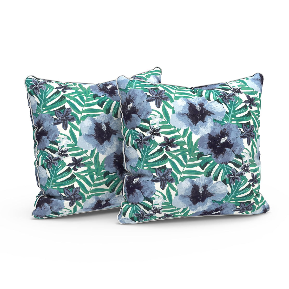Lvtxiii Set Of 2 Patio Throw Pillows 18'X18' Fade Resistant Outdoor Throw Pillows With Inserts, Soft Decorative Garden Toss Pi