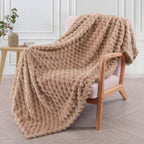 Exclusivo Mezcla Extra Large Soft Fleece Throw Blanket, 50X70 Inches 3D Clouds Stylish Jacquard Throw Blanket For Couch, Cozy So