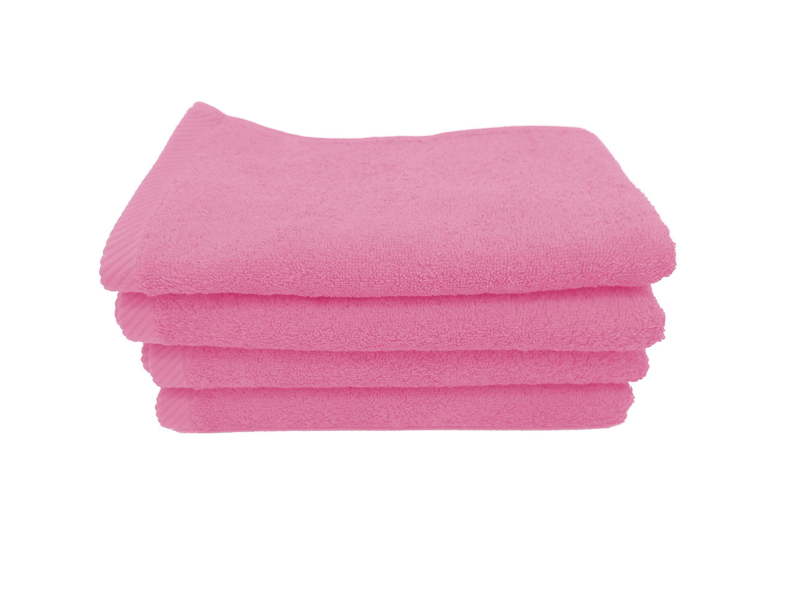 BY LORA Terry Absorbent Fitness Towel, Pink, Set of 4