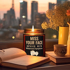 Briojoy Funny Friend Gifts For Women Men - Miss Your Face Candle For Her Him - Fun Birthday, Friendship, Relaxing Gift - Tropica