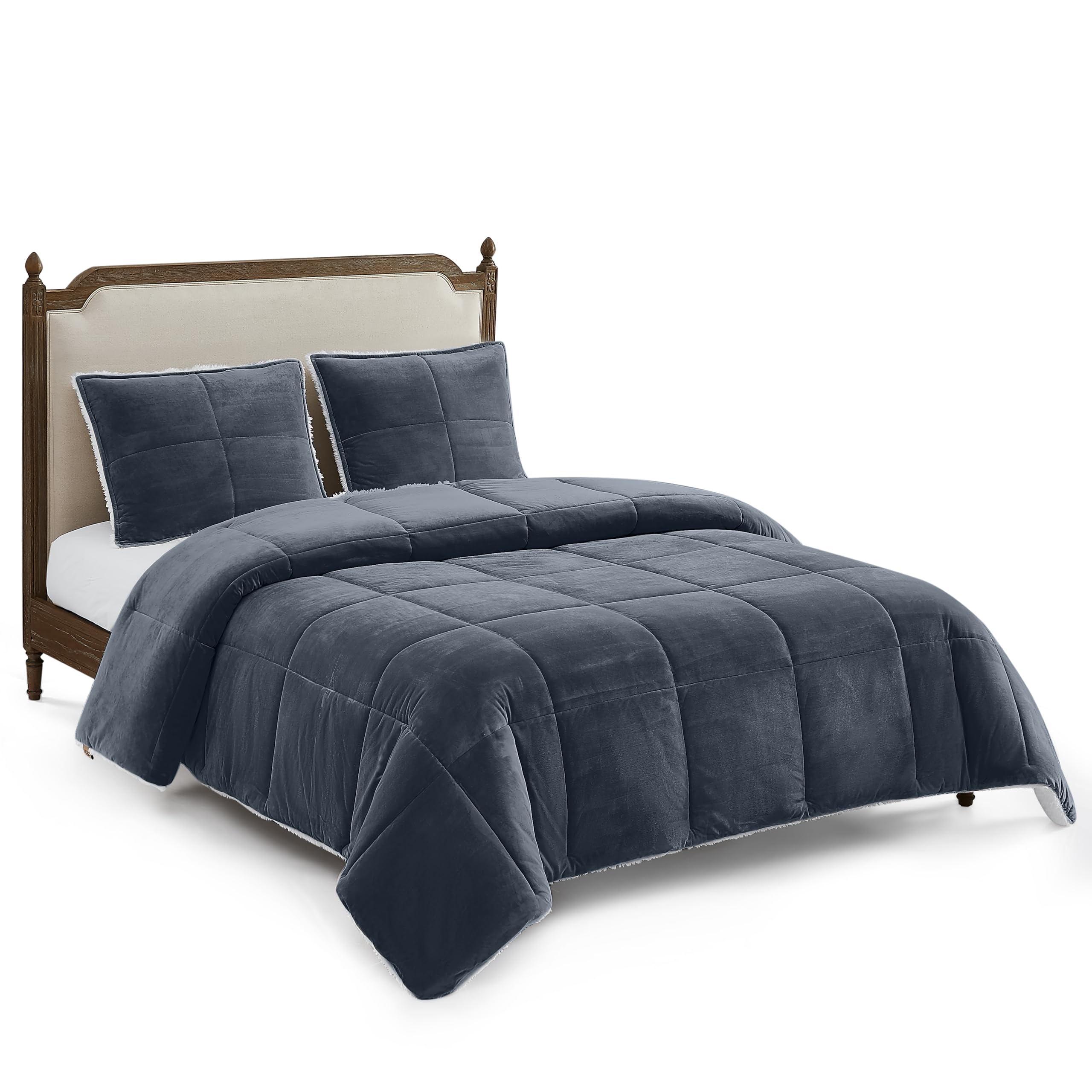 Ugg 00520 Blissful King Comforter Set Reversible Fluffy All Season Comforter And Pillow Shams Easy Care Soft Cozy Bedding King S