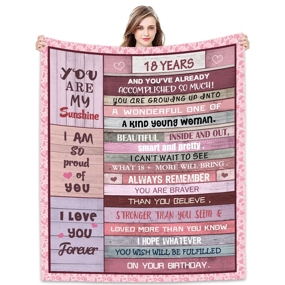 Joyloce Sweet 18Th Birthday Gifts For Girls Blanket 60'X50', Sweet 18 Gifts For Girls - Best 18Th Birthday Gift Ideas - Funny