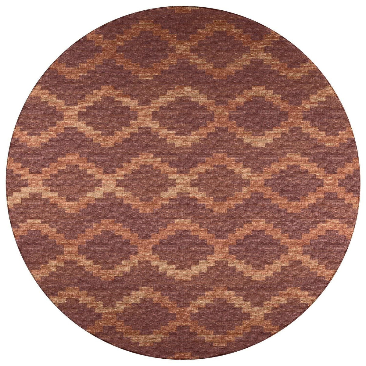 Sedona Sn9 Red Bohemian Rug Round 8' X 8'