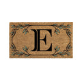 Evergreen Monogram Coir Doormat | Letter E | Front Door Mat For Outdoor Indoor Entrance | 28X16 Inches | Non-Slip Backing Doorwa