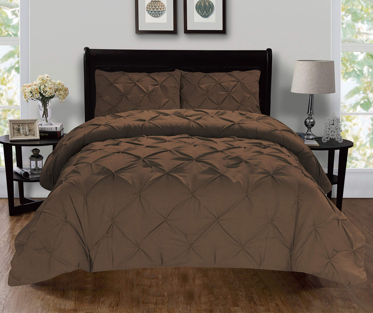 Elegant Comfort Luxury Super-Soft Coziest 1500 Thread Count Egyptian Quality 2-Piece Pintuck Design Duvet Cover Set, (Insert Com