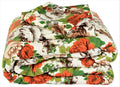 Bhaiji Bedsheet 4 Piece Comforter Set  1 Comforter + 1 Double Bed Sheet + 2 Pillow Covers  Floral Print (A, 4 Pcs Comforter Be