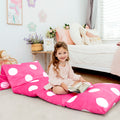 Butterfly Craze Floor Pillow Case, Mattress Bed Lounger Cover, Polka Hot Pink, Queen Size - Cozy Seating Solution For Kids & Adu