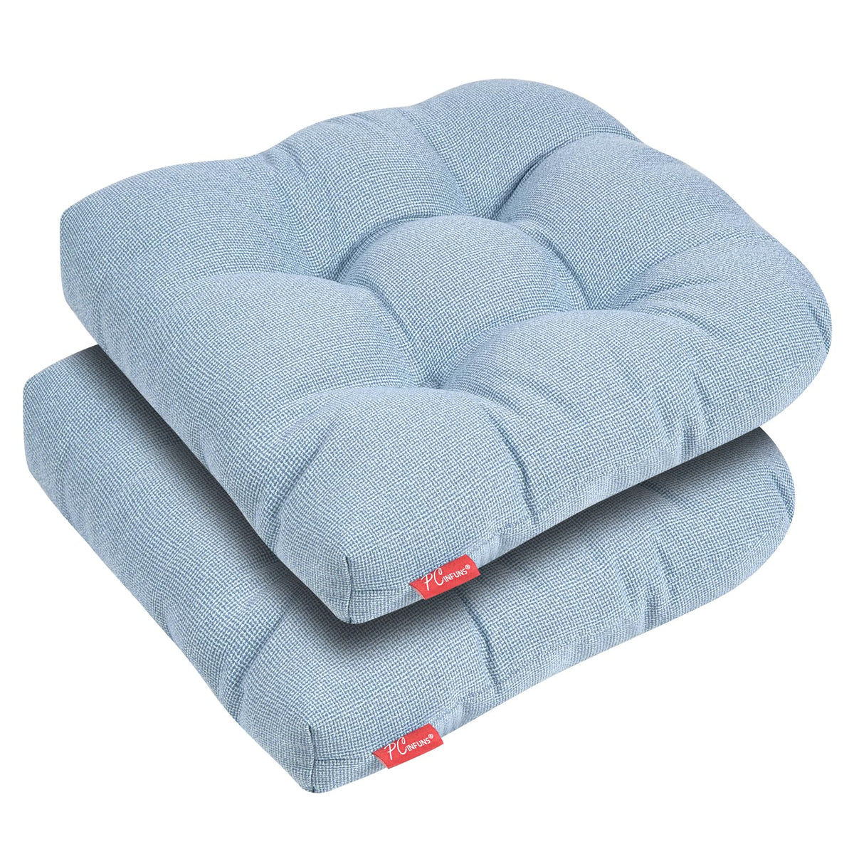 Pcinfuns Outdoor Wicker Cushions, Patio U-Shaped Tufted Chair Pads Decorative Seat Cushion Set For Garden Home Office Furniture