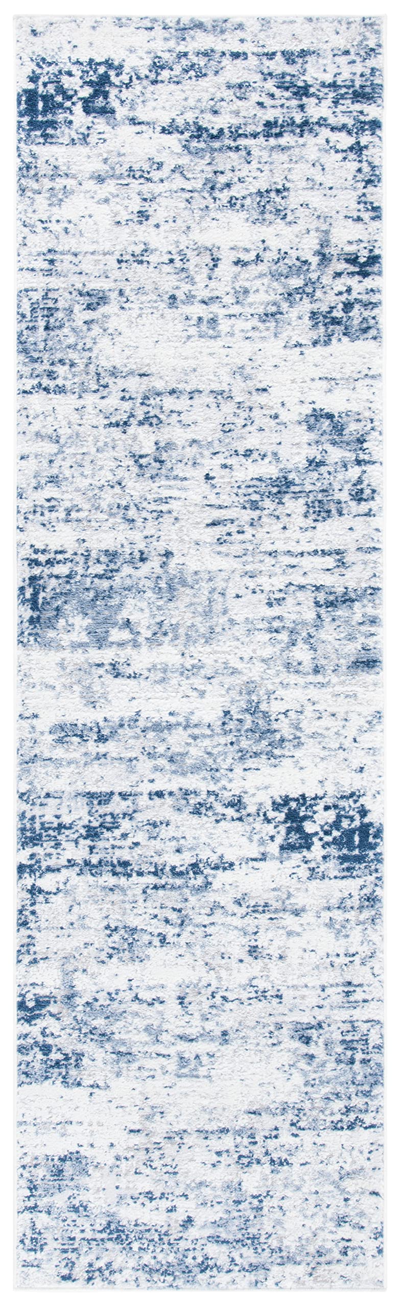 Safavieh Amelia Collection Runner Rug - 2'2'' X 10', Ivory & Navy, Modern Abstract Design, Non-Shedding & Easy Care, Ideal For H