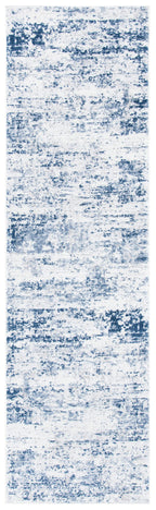 Safavieh Amelia Collection Runner Rug - 2'2'' X 22', Ivory & Navy, Modern Abstract Design, Non-Shedding & Easy Care, Ideal For H