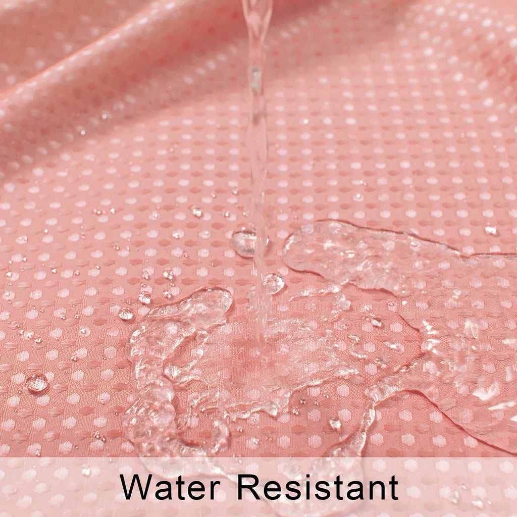 Pink Dorm Shower Curtain For Girls,Ombre Designs Waffle Weave Waterproof Fabric Shower Curtian Liner With Hooks Set For Small St