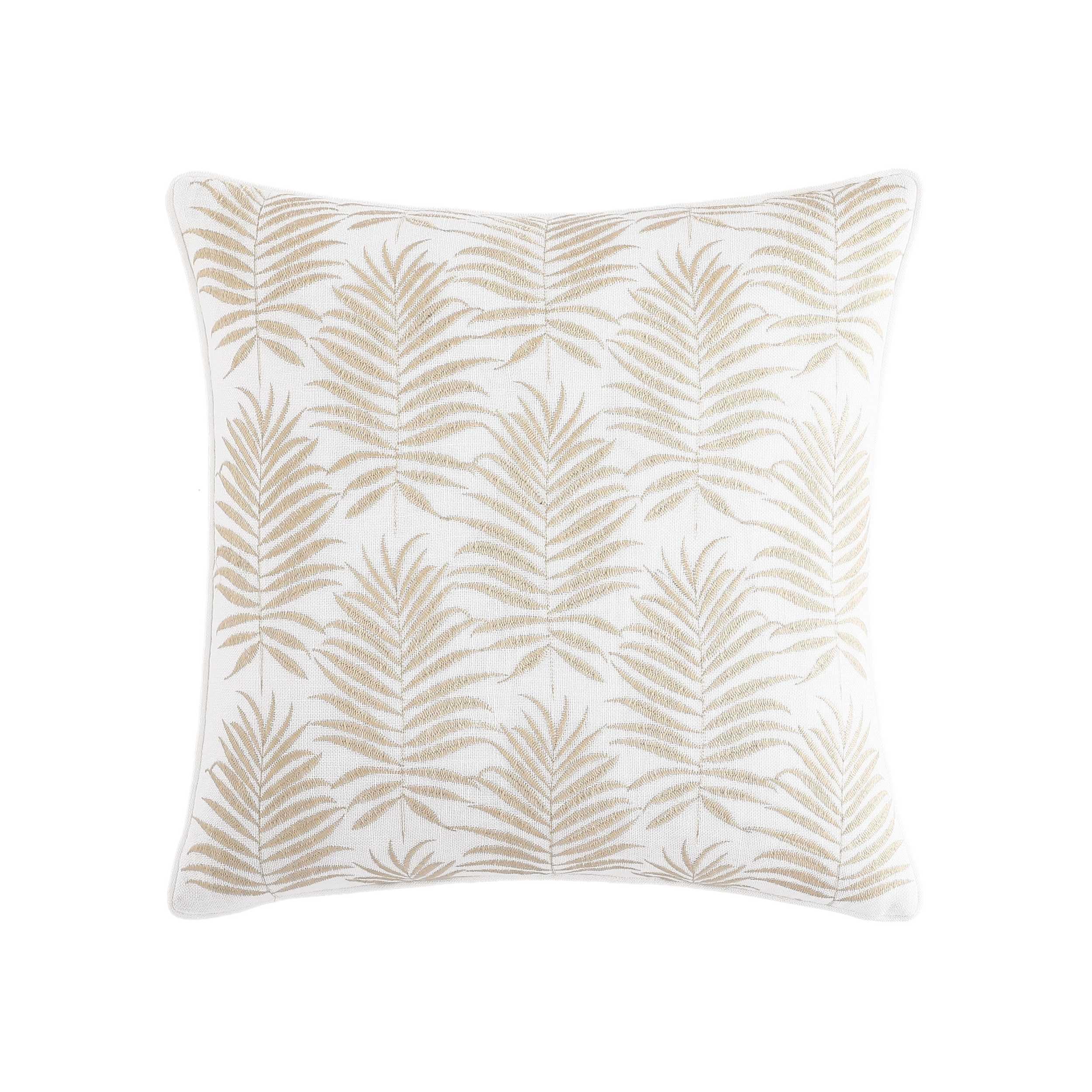 Tommy Bahama - Throw Pillow, Super Soft Constructions, Ideal For Couch Or Bed, Tropical Home Essentials (Field Of Fronds Beige,