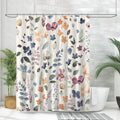 Amaredom Ink Floral Shower Curtain, Colorful Flower Shower Curtain for Bathroom, Waterproof Fabric Shower Curtain Set, Bathroom 
