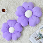 Flower Pillow, Flower Shaped Pillow Decorative Throw Pillows For Bed Couch, Cute Daisy Pillow Dorm Decor Floor Seating Cushion (Dark Purple, 15 Inches)